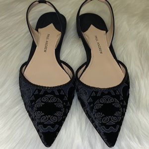 PAUL ANDREW Suede Slingback Flats. Size 39.5 MADE IN ITALY. Almost New.